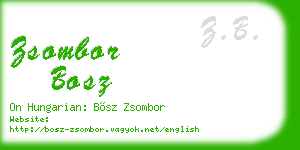 zsombor bosz business card